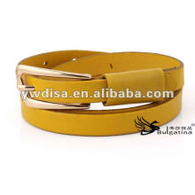 Yellow Cow Leather Belt For Woman With High Quality